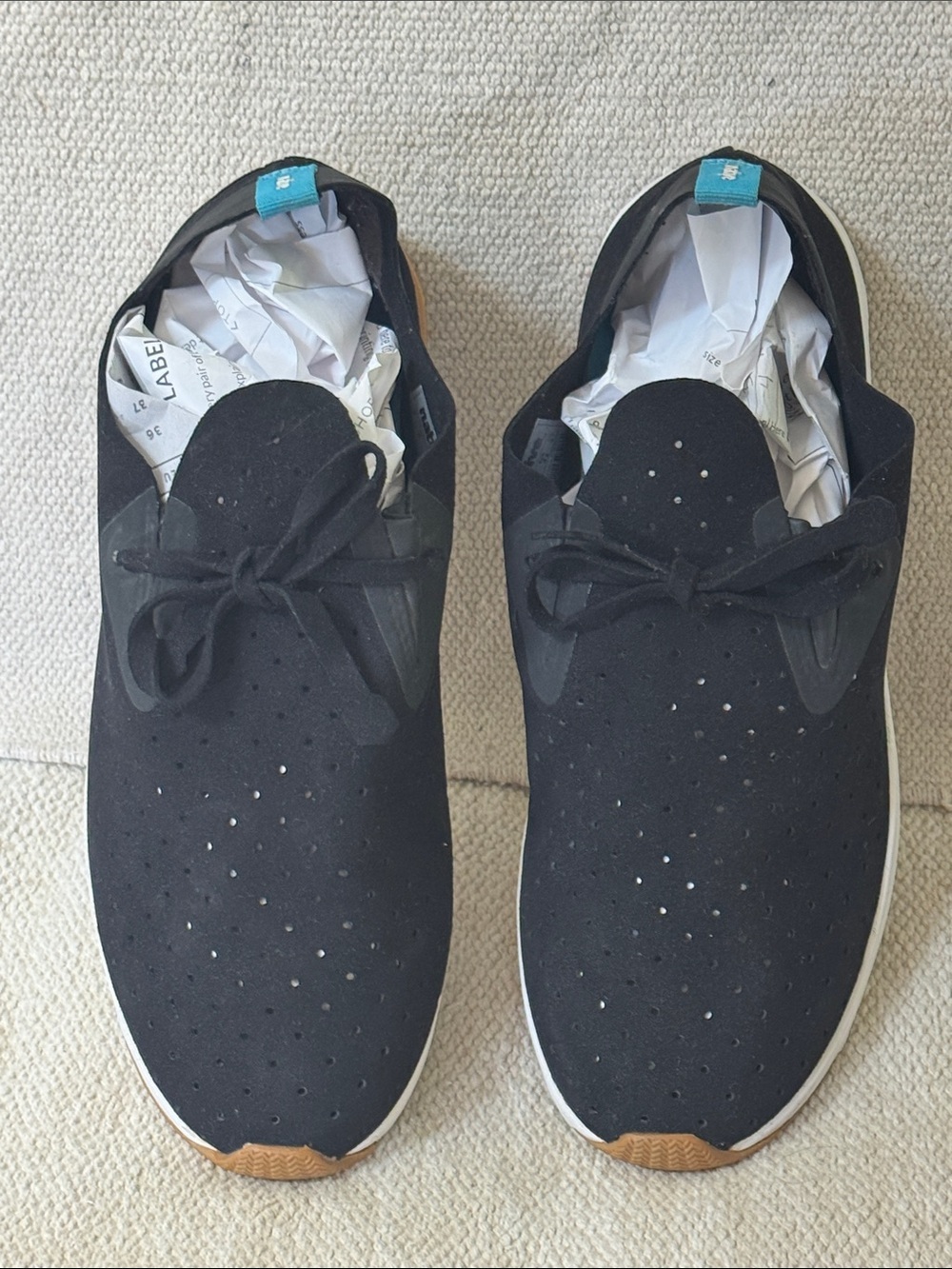 Native Black microsuede vented Espadrilles